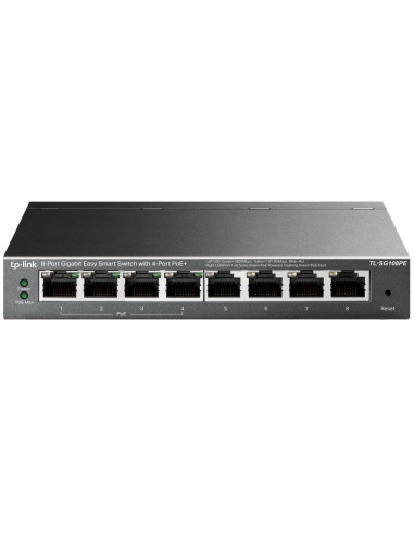 TP-Link TL-SG108PE switch di rete Gestito L2 Gigabit Ethernet (10/100/1000) Supporto Power over Ethernet (PoE) Nero