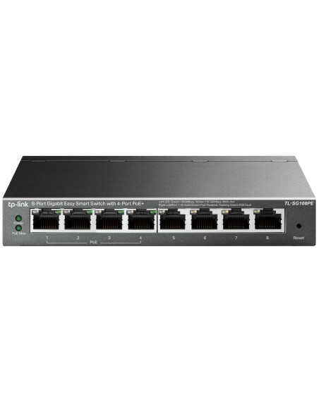 TP-Link TL-SG108PE switch di rete Gestito L2 Gigabit Ethernet (10/100/1000) Supporto Power over Ethernet (PoE) Nero