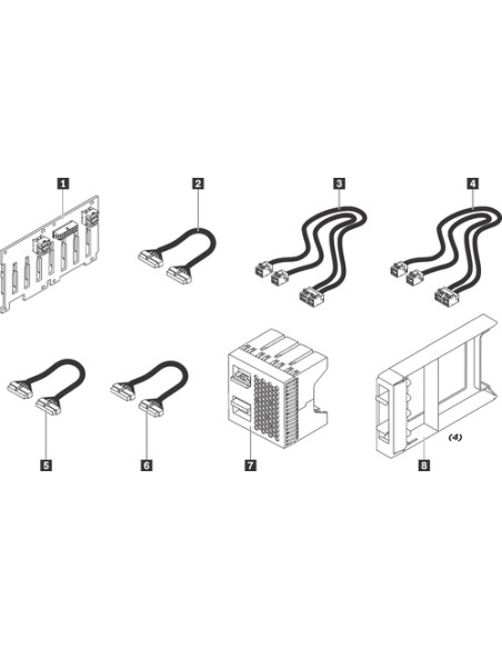 Lenovo ThinkSystem SR550/SR650 2.5" SATA/SAS 8-Bay Backplane Kit