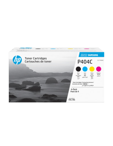 Samsung Confezione da 4 cartucce toner originali HP CLT-P404C (ciano/magenta/giallo/nero)