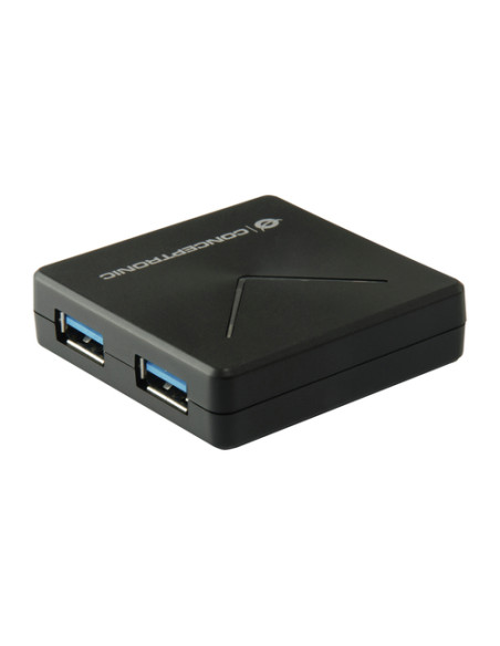 Conceptronic HUBBIES02B hub di interfaccia USB 3.2 Gen 1 (3.1 Gen 1) Mini-B 5000 Mbit/s Nero