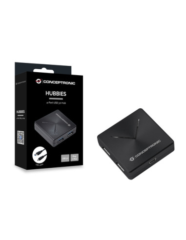 Conceptronic HUBBIES02B hub di interfaccia USB 3.2 Gen 1 (3.1 Gen 1) Mini-B 5000 Mbit/s Nero