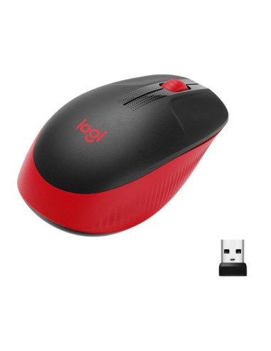 MOUSE LOGITECH "Wireless Mouse M190 " USB 1000 dpi 3 PULSANTI ROSSO 910-005908