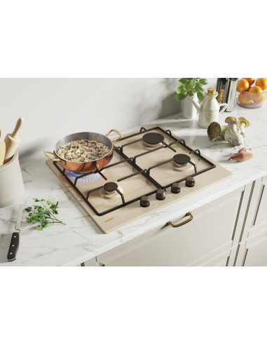 Candy Classic CHW6BRAV4WGT Avena Da incasso 60 cm Gas 4 Fornello(i)