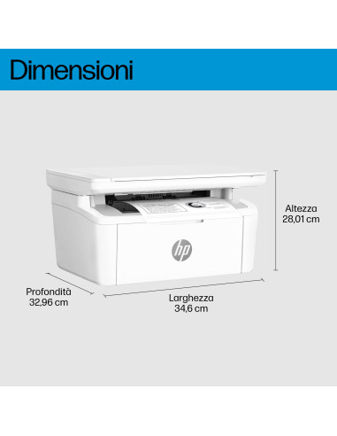 HP LaserJet M140w Wireless Multifunction Bianco e nero Stampante, Fotocopiatrice, scanner