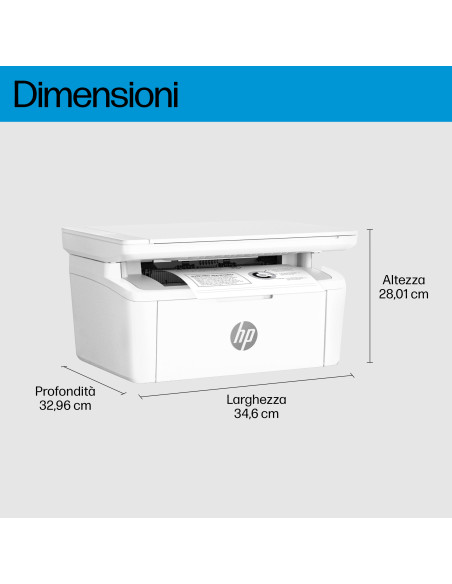 HP LaserJet M140w Wireless Multifunction Bianco e nero Stampante, Fotocopiatrice, scanner