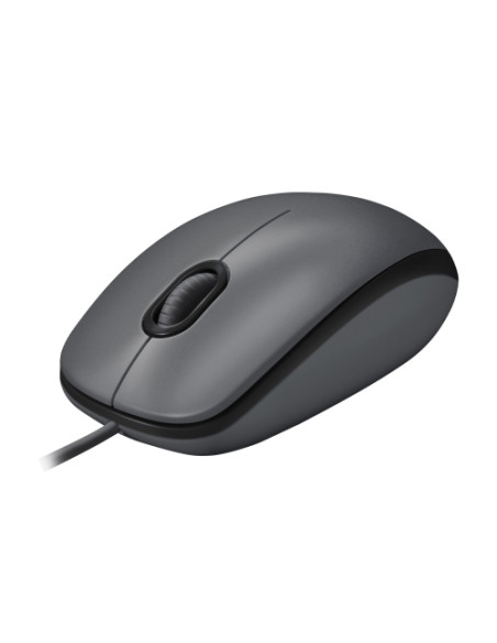 MOUSE LOGITECH M100 USB 1000 dpi 3 PULSANTI NERO Design ambidestro 910-006652
