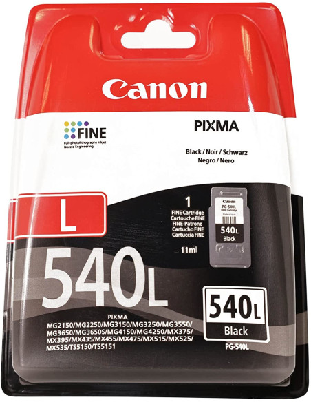 Canon PG-540L cartuccia d'inchiostro 1 pz Originale Resa standard Nero