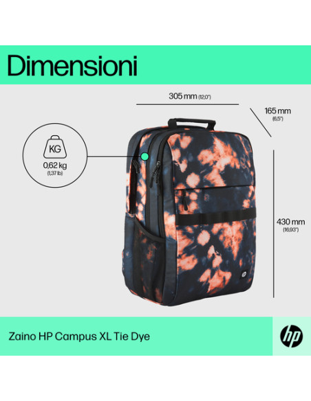 HP Zaino Campus XL Tie Dye