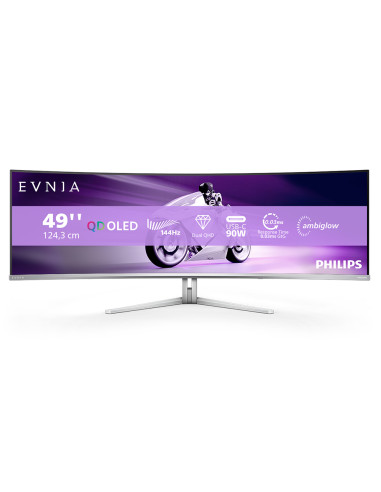 Philips Evnia 8000 49M2C8900L/00 Monitor PC 124,2 cm (48.9") 5120 x 1440 Pixel Dual QHD QD-OLED Bianco