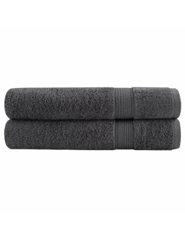 Asciugamani per sauna Premium SOLUND 2 pz Antracite 80x200 cm 600 g/m²