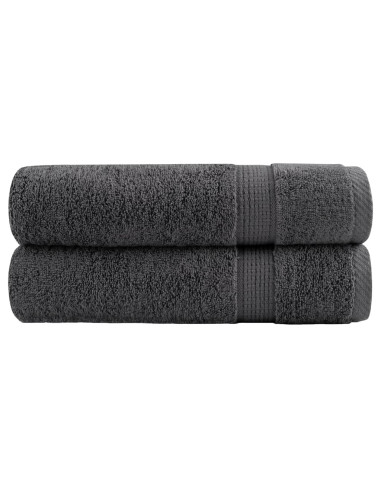 Asciugamani da bagno Premium SOLUND 2 pz Antracite 100x150 cm 600 g/m²