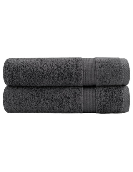 Asciugamani da bagno Premium SOLUND 2 pz Antracite 100x150 cm 600 g/m²