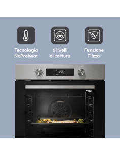 Candy Moderna CA6 N3B1HTX 78 L Nero, Acciaio inox 2