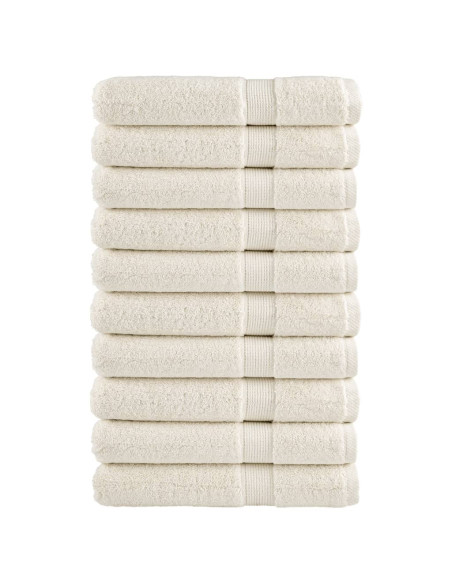 Asciugamani per Sauna SOLUND 10 pz Crema 80x200cm 600 g/m²