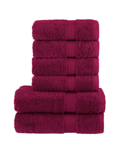 Set ASciugamani SOLUND 8 pz Bordeaux 600 gsm
