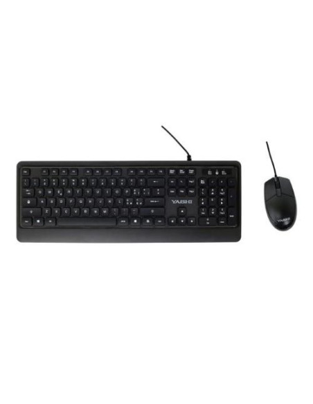 Yashi Professional Multimedia Soft Keyboard & Mouse USB KIT - Black - ITA - MY539