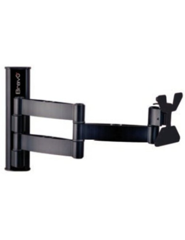 SUPPORTO TV BRAVO "LCD3" 10"-30", MAX Kg 20, ATTACCO MAX 10x10cm incl. adat. 10x20/20x10 ORIENTABILE -10°/+15°