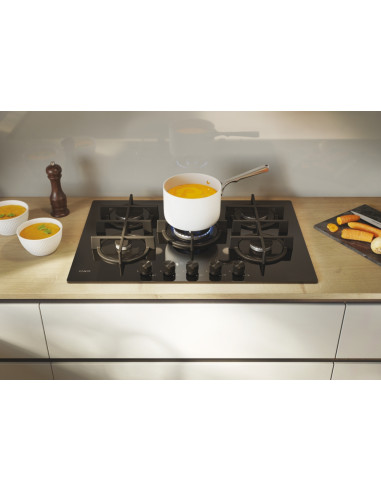 Candy CVG74WTB Nero Da incasso 75 cm Gas 5 Fornello(i)