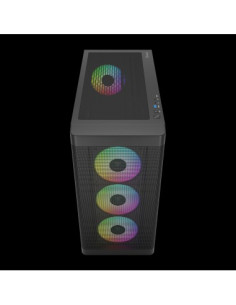 GAMDIAS CASE MID TOWER ATHENA M3 4x120mm PWN FAN ARGB CON 8 PORT HUB