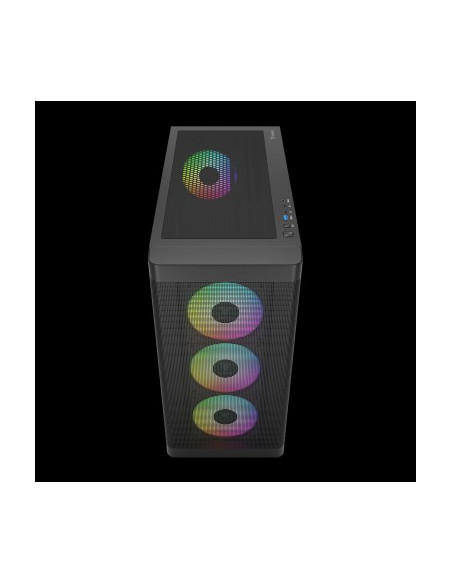 GAMDIAS CASE MID TOWER ATHENA M3 4x120mm PWN FAN ARGB CON 8 PORT HUB