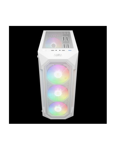 GAMDIAS CASE MID TOWER AURA GC1 ELITE WHITE 4*120mm ARGB FAN TG MESH