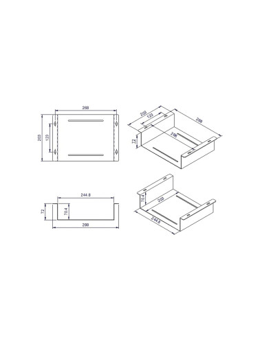 ROLINE ALLOGGIO SOTTOSCRIVANIA PER KVM/NUC/MINIPC/APPLE MAC MINI