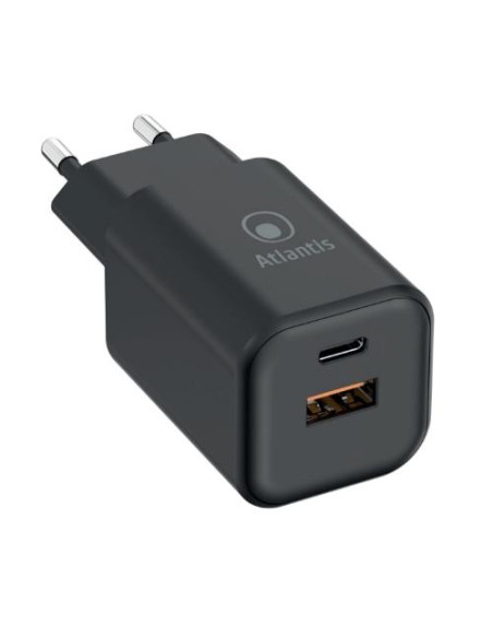 ALIMENTATORE ATLANTIS UNIVERSALE per NOTEBOOK P008-PD65GN-2U AC 65W output 1xUSB 1xUSB-C PD