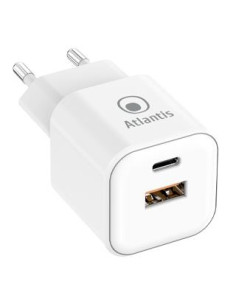 ALIMENTATORE ATLANTIS UNIVERSALE per SMARTPHONE E TABLET P008-PD35GN-2U AC 35W output 1xUSB 1xUSB-C PD TECNOLOGIA GAN
