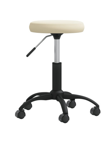 Sgabello da Massaggio in Velluto Crema