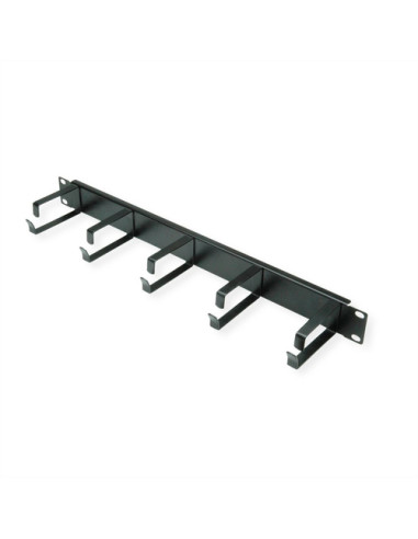 VALUE 19" 1UH GESTIONE CAVI, G - TYPE, 5 GANCI, NERO