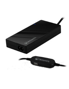 ALIMENTATORE UNIVERSALE AUTOMATICO ULTRASLIM x NOTEBOOK ATLANTIS P008-SC-90SU 90W,10connet intercambiabili(incluso HP),porta USB