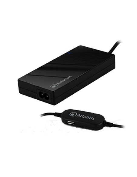 ALIMENTATORE UNIVERSALE AUTOMATICO ULTRASLIM x NOTEBOOK ATLANTIS P008-SC-90SU 90W,10connet intercambiabili(incluso HP),porta USB