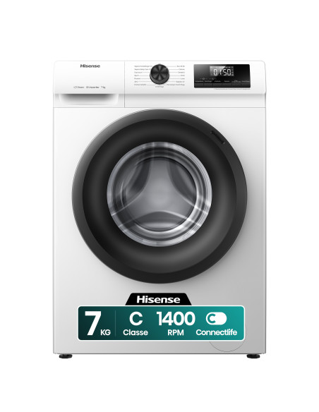 Hisense lavatrice WFQP701219VM 7 Kg Classe A Vapore Quick Wash Inverter