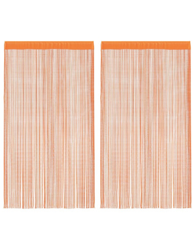 Tende a Filo 2 pz Arancio 100x250 cm