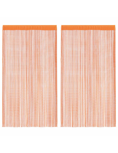 Tende a Filo 2 pz Arancio 140x250 cm