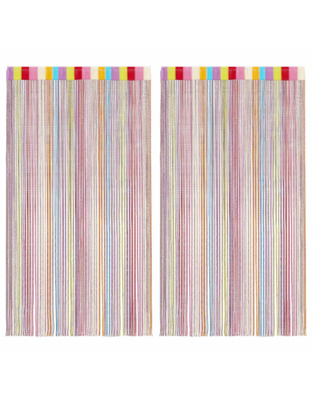 Tende a Filo 2 pz Multicolore 140x250 cm
