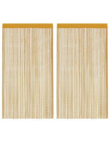 Tende a Filo 2 pz Oro 100x250 cm