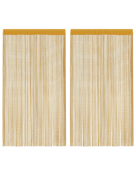 Tende a Filo 2 pz Oro 140x250 cm