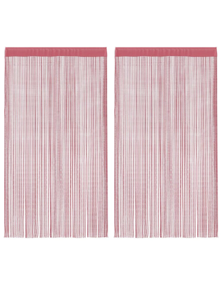 Tende a Filo 2 pz Rosa 100x250 cm