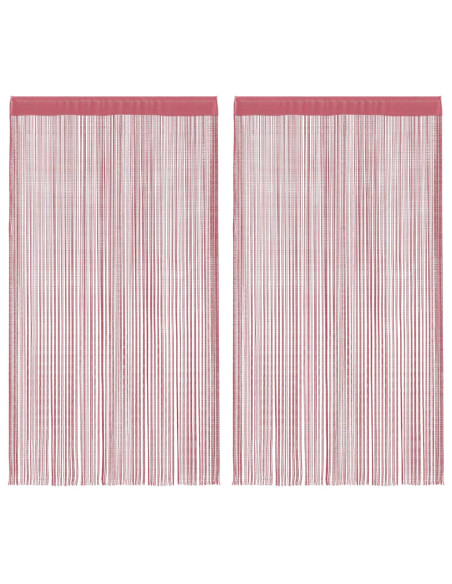Tende a Filo 2 pz Rosa 140x250 cm