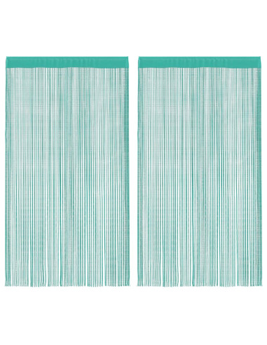 Tende a Filo 2 pz Turchese 100x250 cm