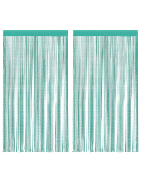 Tende a Filo 2 pz Turchese 100x250 cm