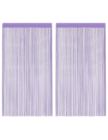 Tende a Filo 2 pz Viola 140x250 cm