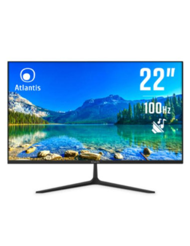 MONITOR ATLANTIS LED 21,5" WIDE A05-HE22VF-VHM VA 100HZ 1920X1080 5MS 25015CD/M 3.000:1 2X2W MM VESA VGA HDMI BLACK