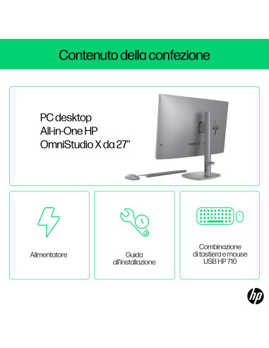 HP OmniStudio X 27-cs0008nl Intel Core Ultra 7 155H 68,6 cm (27") 3840 x 2160 Pixel PC All-in-one 16 GB DDR5-SDRAM 1 TB SSD Wind