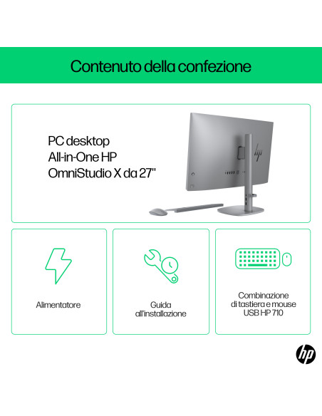 HP OmniStudio X 27-cs0008nl Intel Core Ultra 7 155H 68,6 cm (27") 3840 x 2160 Pixel PC All-in-one 16 GB DDR5-SDRAM 1 TB SSD Wind
