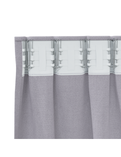 Tende Blackout con Anelli 2 pcs Grigio Metallico 260 x 140 cm