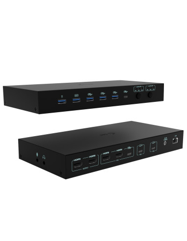 i-tec USB-C KVM Dock PRO for Three Hosts, Dual Video, with 2x Power Delivery, max 92W