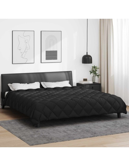 Duvet Invernale Nero 200 x 200 cm Microfibra